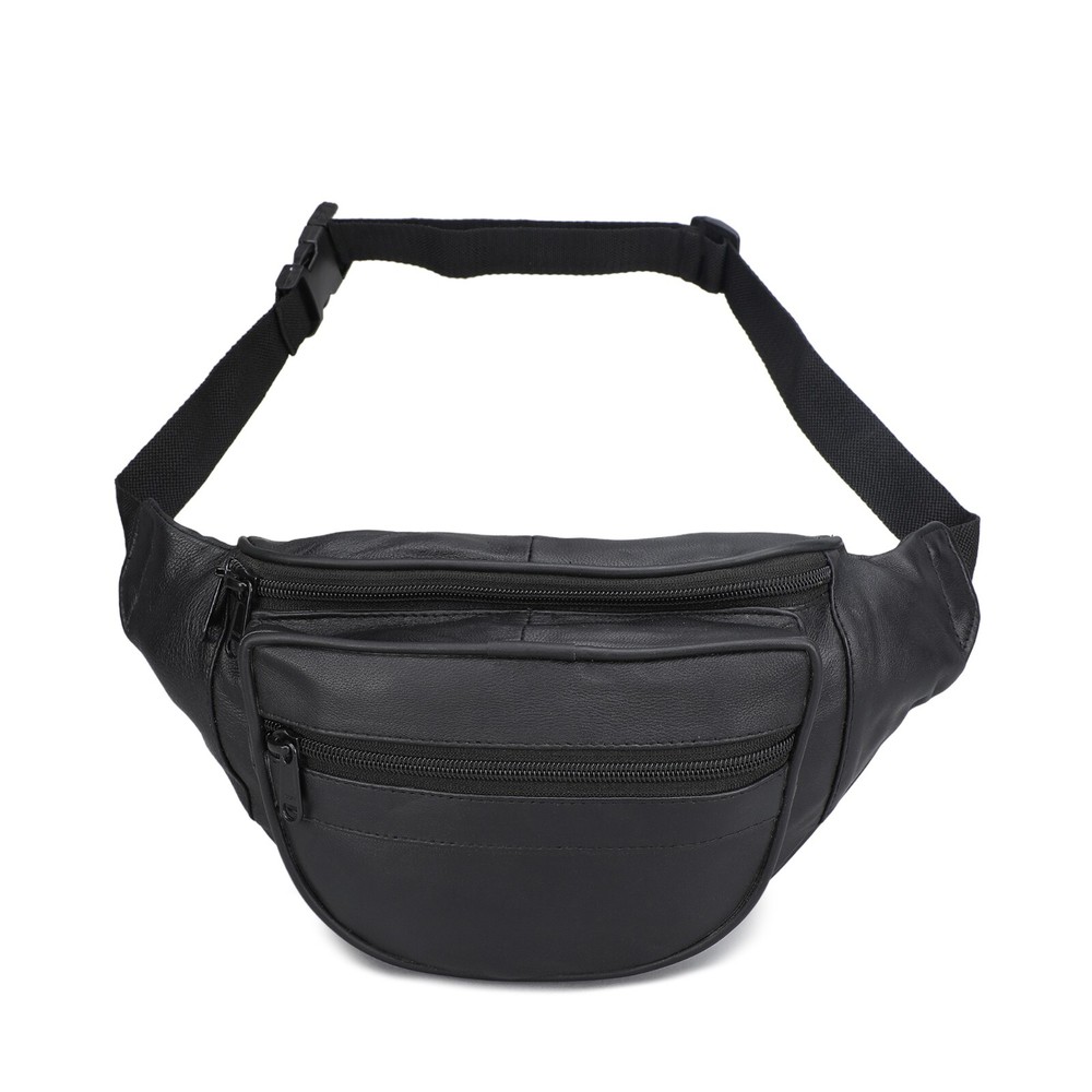 Genuine Leather Fanny Pack Designer Style New Black Great Gift Idea