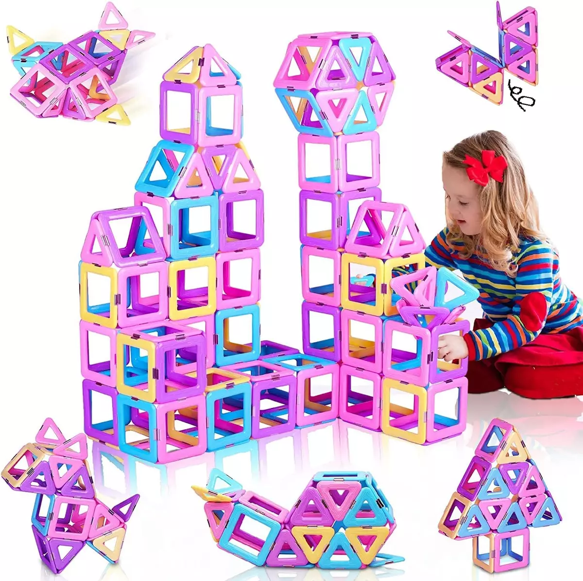 36 Pezzi Costruzioni Magnetiche per Bambini 3 4 5 6 Anni Giochi Bambini  Bambino