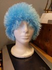 Chemo cap hat hairy fun fur soft -  Light Blue — photo 1