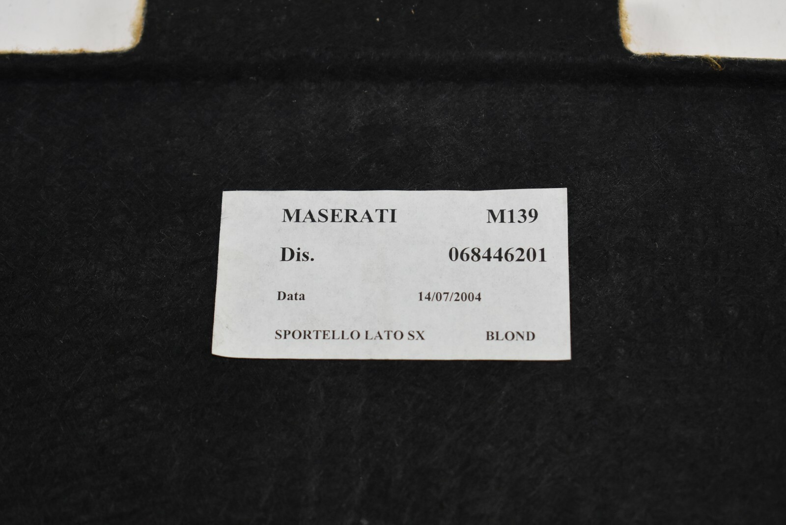 Maserati Quattroporte 2004-2008 Left Trunk liner Gray