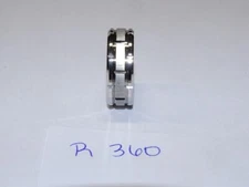 Triton Tungsten Carbide Wedding Ring 8mm Size 9-1/4 Silver w/Brick Design #R360