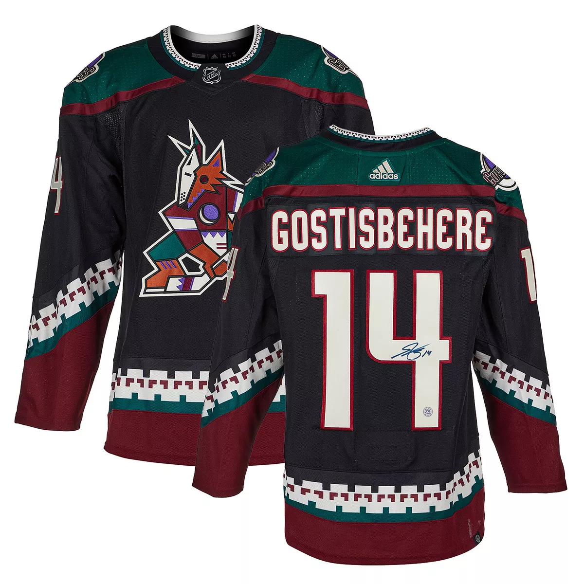 Shayne Gostisbehere Signed Arizona Coyotes Kachina Adidas Jersey