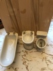 Ceramic Doll Furniture Bathroom White Bathtub, Sink and Toilet — photo 4