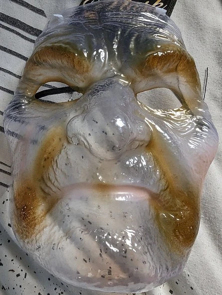 Grumpy Man Transparent Mask Fancy Dress Halloween Adult One Size Spooky Accessor - Image 2 of 4