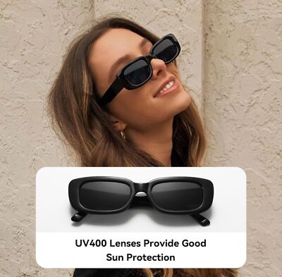 Rectangle Sunglasses for Women Men Trendy Retro Fashion Sunglasses UV 400 Protec