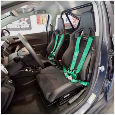 TAKATA Green 4 Point Snap-On 3'' With Camlock Racing Seat Belt Harness Free Ship