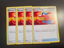 4 × Damage Pump 156/196 Lost Origin • NM Pokémon Card 