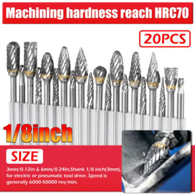 20 Stück / Set Dremel Holzfräser Werkzeug Carving Rasps Rotary File Burrs