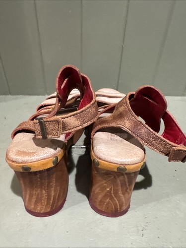 Bed Stu Dorothy Boho Platform Clog Mule Anthropologie Leather/Wood Studded 6.5 - Picture 5 of 8