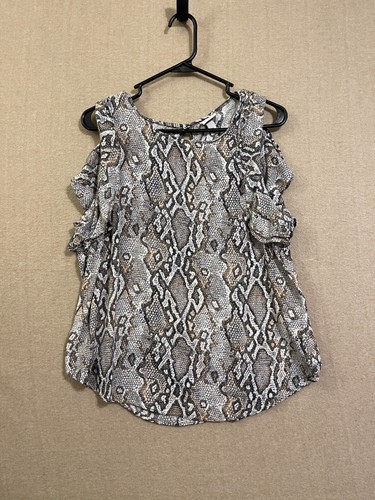 A New Day Bluse Damen XL schwarz, braun & weiß ärmellos - Bild 1 von 12