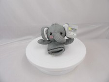 Moon Stars Elephant Baby Lovey Blanket Gray 11.5" Walgreens Exclusive NWT