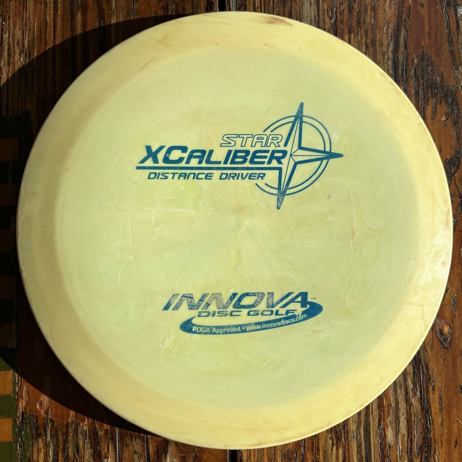 Innova PFN Star Xcaliber Patent Number 174g Pre Flight Disc Swirly Light Yellow eBay