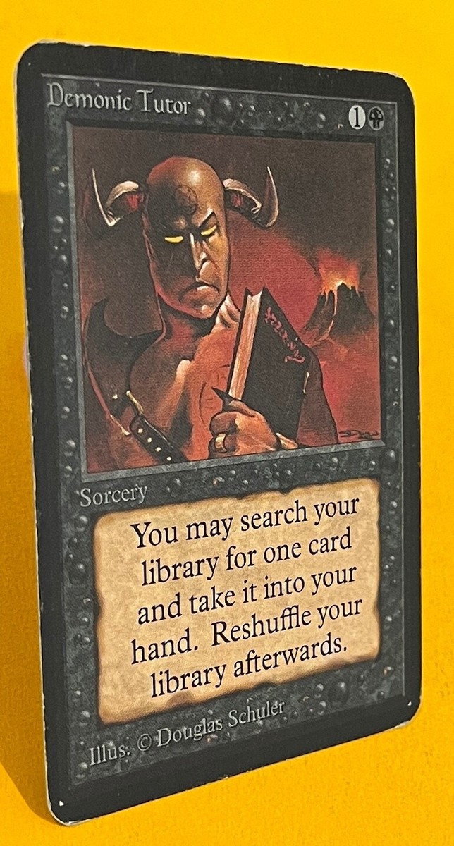 マジック：ザ・ギャザリング Demonic Tutor Beta MTG Demonic Tutor • Beta Edition (LEB) #105
