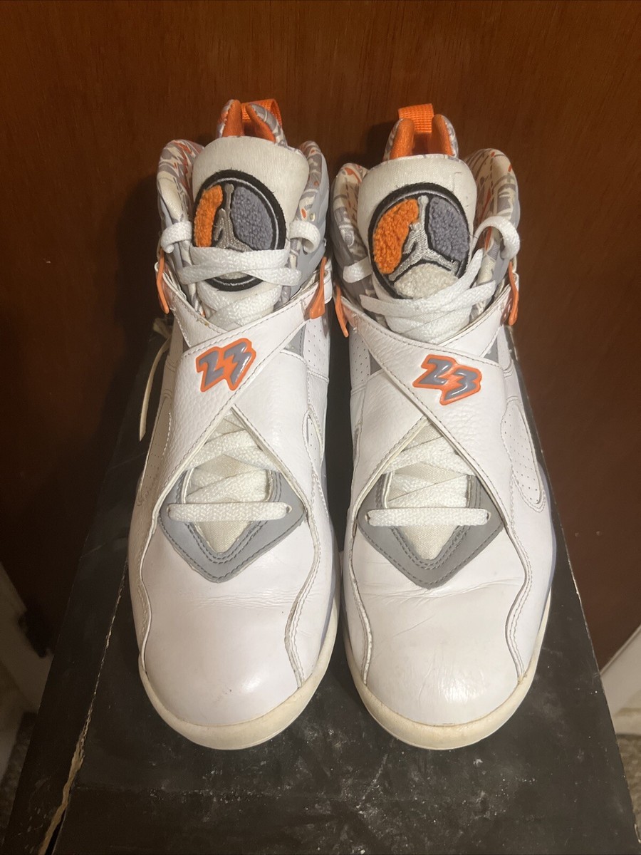 Size 9.5 - Air Jordan 8 Retro Orange Blaze | eBay