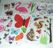 SELF ADHESIVE WHEELIE BIN STICKERS MULTI USE WINDOWS & GLASS INC PUG UNICORN 