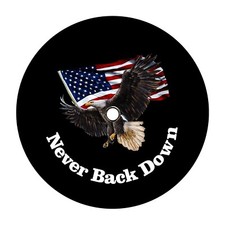 For Ford Bronco Jeep Wrangler Spare Tire Cover With Camera Hole American Fl...