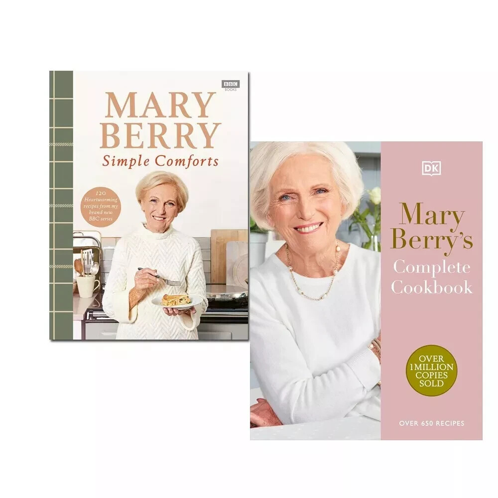 Mary Berry Collection 2 Books Set (Complete Cookbook, Simple Comforts) Hardcover