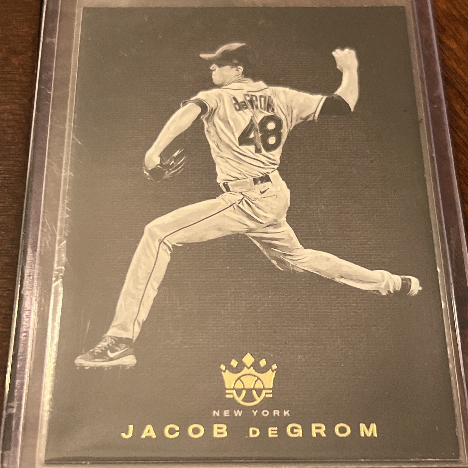 2022 Diamond Kings Jacob DeGrom Blackout #BO-6. ULTRA RARE SSP Case Hit!