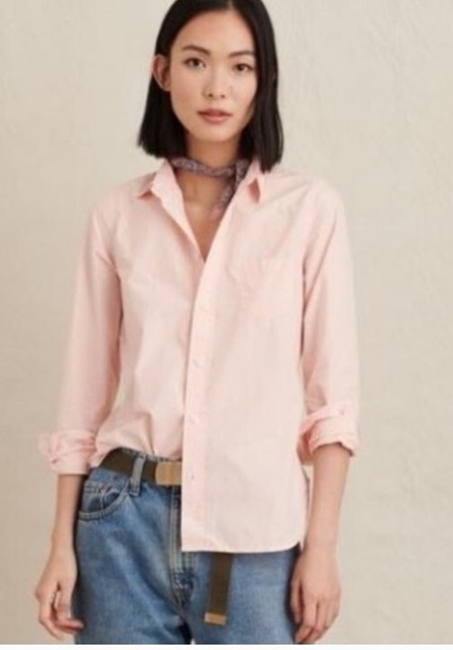 Alex Mill Bobby Button Down Collared XS Women's Shirt in Pale Pink #W5