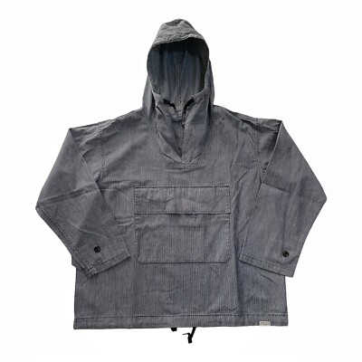 Sugar Cane Light Japan Work Fabric Hickory Anorak Jacket Size 