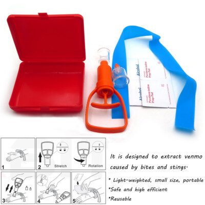 SNAKE BITE KIT CAMPING EMERGENCY SURVIVAL FIRST AID VENOM STING EXTRACTOR