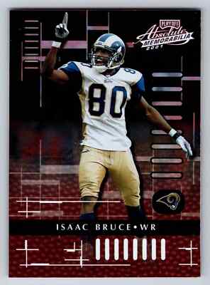 2001 Playoff Absolute Memorabilia #86 Isaac Bruce St. Louis Rams HOF