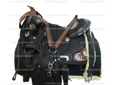 LIGHT WEIGHT KIDS WESTERN SADDLE YOUTH BARREL RACING SYNTHETIC TACK SET 12 13 14