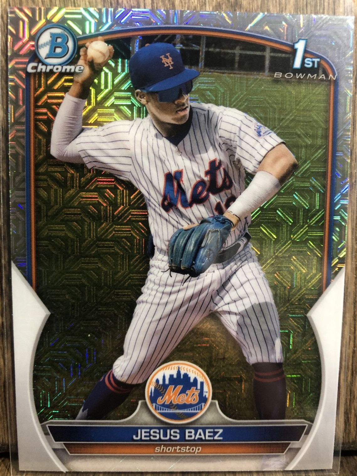 Jesus Baez 2023 Bowman Chrome Mega Box Mojo Refractor #BCP-12 New York Mets