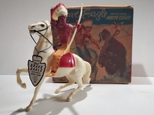 1950's Hartland Brave Eagle Roy Rogers Figure & Horse White Cloud Toy w/Box 812