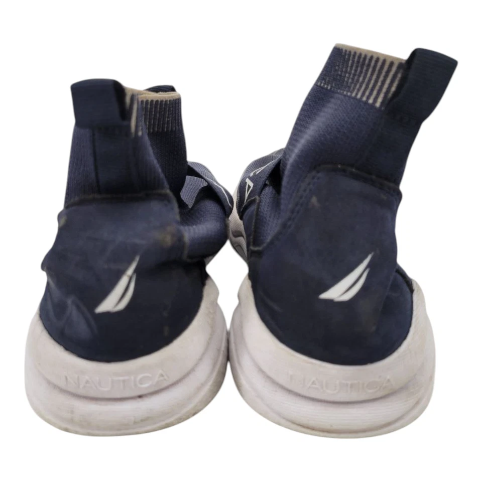 Nautica Unisex Kids Blue Sneakers High Top Sock Slip On Size 5 - Image 4 of 4