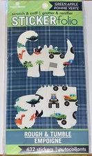 Paper House Scratch & Sniff Sticker Folio Rough &Tumble 432 Stickers Green Apple