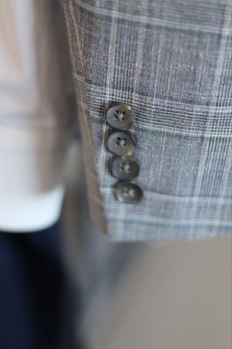 Nordstrom Men’s Shop Trim Fit Unlined 2-Button Blazer Checkered Plaid Gray 38R - Picture 4 of 17