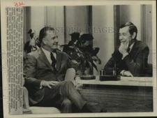 1969 Press Photo Vice President Spiro Agnew with Johnny Carson; Tonight Show