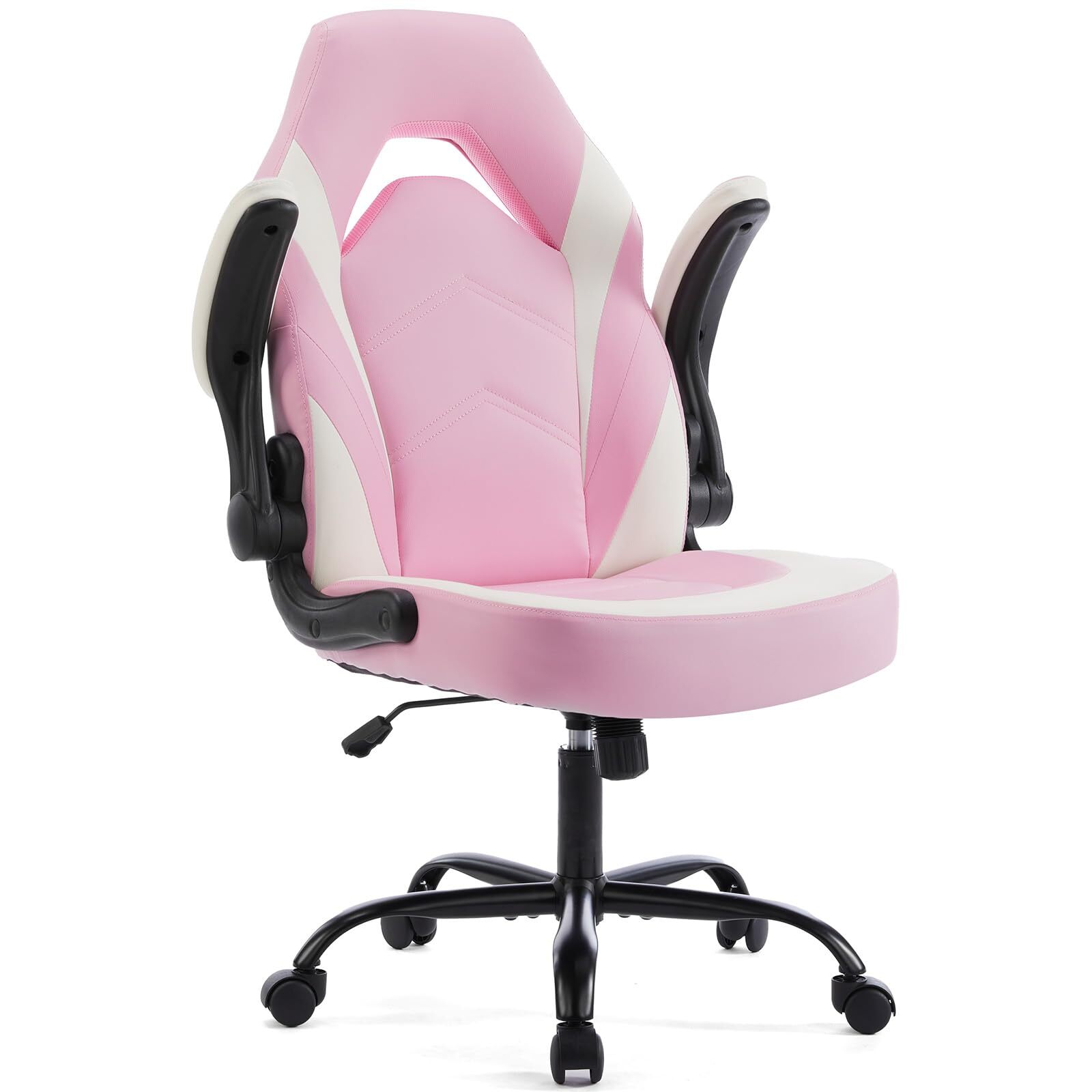 Computer Gaming Desk Chair - Pink Ergonomic Office Executive Adjustable Swive...