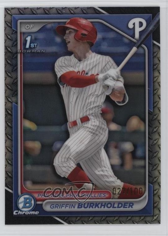 2024 Bowman Draft Chrome Steel Metal Refractor /100 Griffin Burkholder #BDC-60