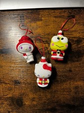 Kurt Adler Hello Kitty Christmas Ornaments Sanrio Lot of 3