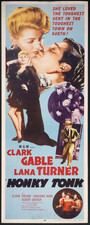 Honky Tonk ORIGINAL US Insert Movie Film Poster Clark Gable Lana Turner 1955RR