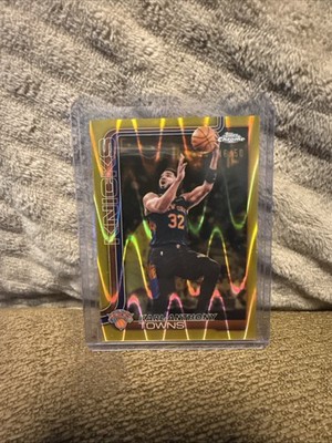 2025-2026 Topps Chrome Update Karl Anthony Towns /50 Gold Ray-Wave Refractor