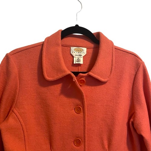Vintage Talbots Alpaca Blend Jacket Sz PM Pink Button Coastal Grandma Old Money - Picture 4 of 10