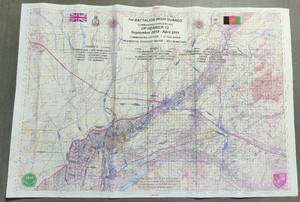 UK Afghanistan Map 1st Batallion Irish Guards