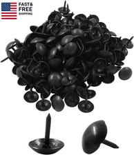 200Pcs Black Upholstery Tacks, Antique round Metal Thumb Tacks Furniture Uphol