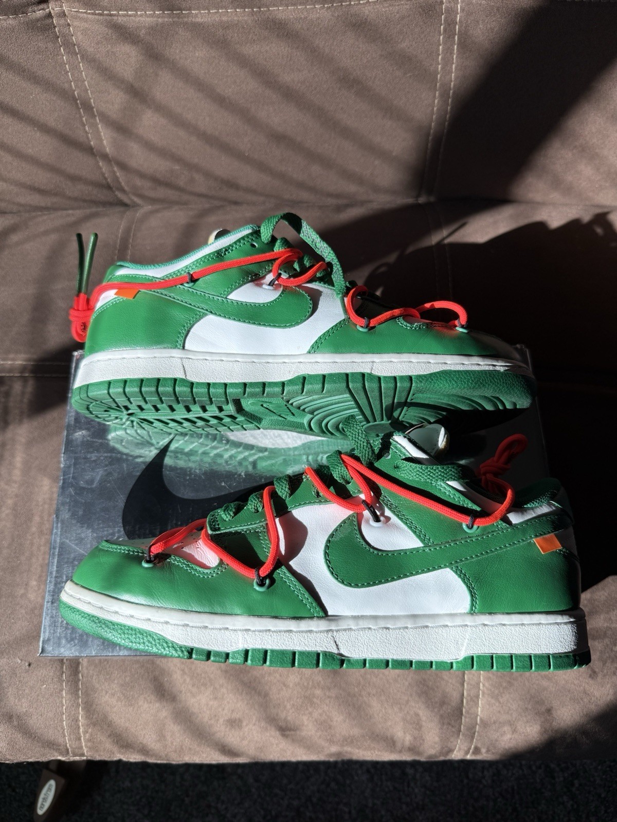 OFF WHITE X NIKE Nike Dunk Low x Off White 2019 verde pino usate taglia 8 5