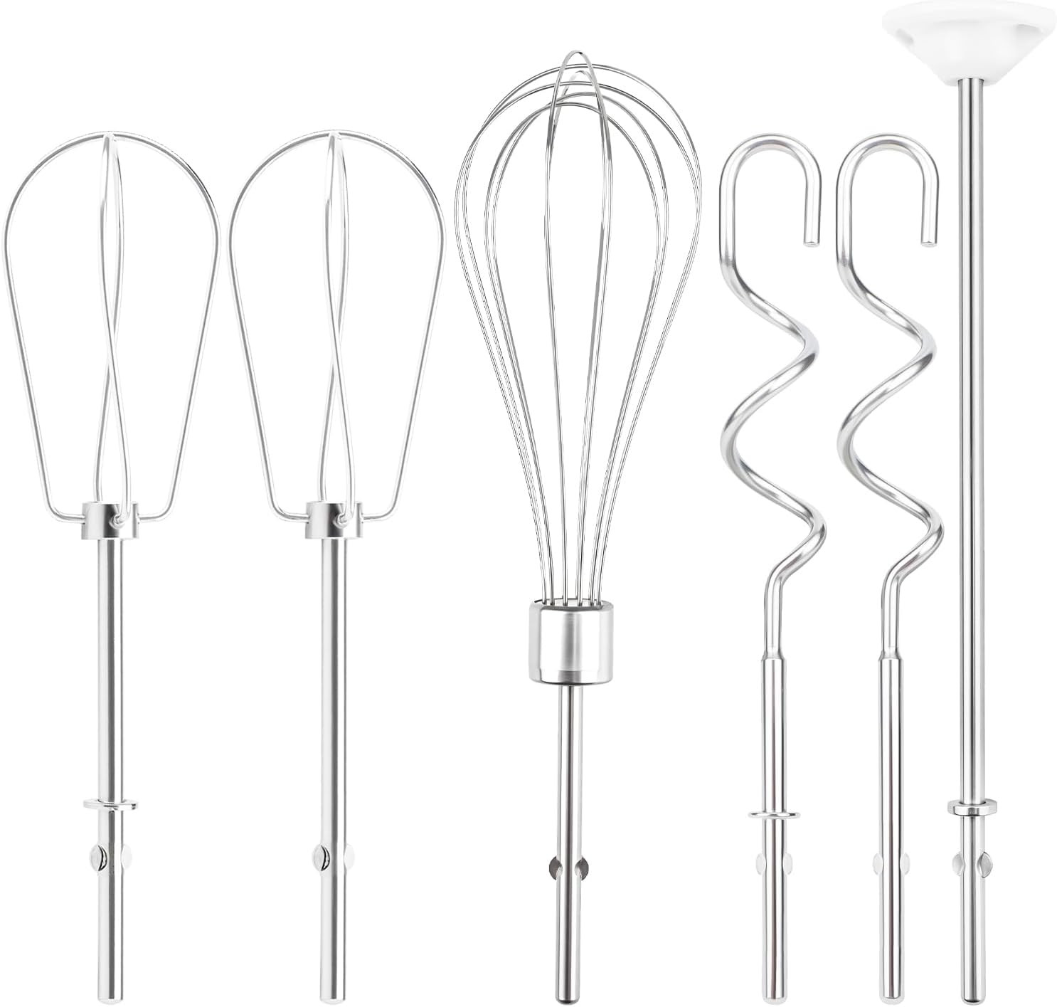 6Pc Hand Mixer Attachments for KitchenAid KHM3 KHM5 KHM7 KHM9 Beaters Whisk Hook