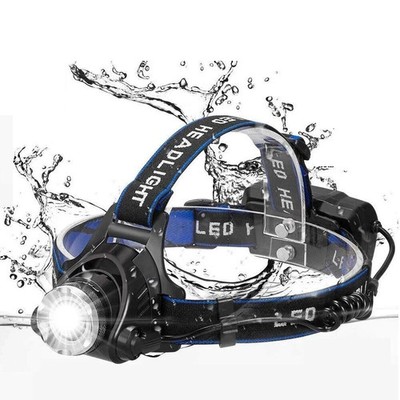 Wasserdichte Stirnlampe Wiederaufladbare LED Stirnlampe Kopflampe USB Line Lampe in UK