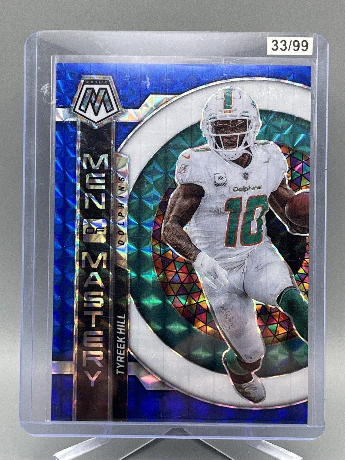 Tyreek Hill *33/99* Dolphins 2023 Panini Mosaic #MM-9 Men of Mastery Blue Mosaic