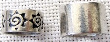 2 Vintage silver sterling band rings, total weight: 14 gr. Israel, 1960-70  s