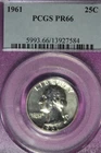 1961 PCGS PR66 WASHINGTON QUARTER #B51692