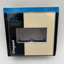 4 Pack Legrand Adorne Custom With White Trim 2-Gang Wall Plate New