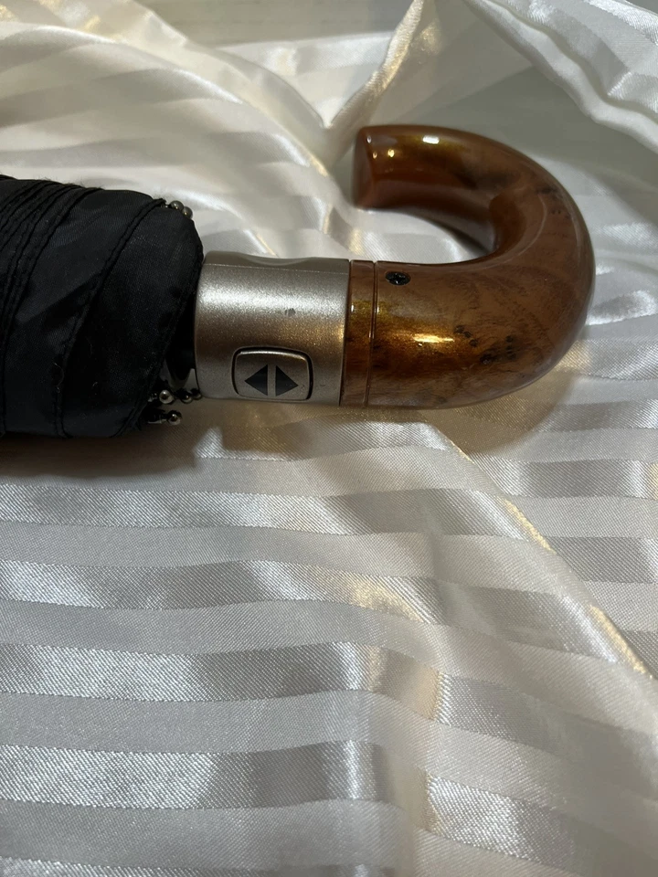 Vintage London Fog Automatik Regenschirm mit geschwungenem Griff tolles Geschenk  - Bild 2 von 3