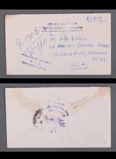MayfairStamps Nepal OHMS Kathmandu to Middlebury VT Air Mail Cover aax_71035